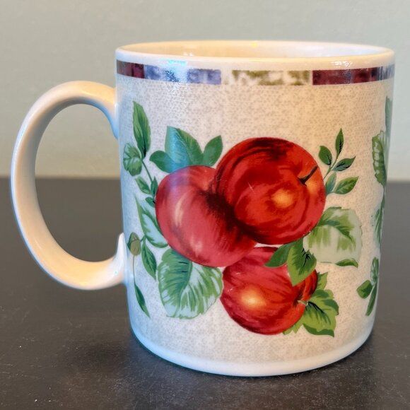 Vintage SAKURA Oneida Excell SONOMA Apples Grapes Pears Fruit Stoneware Mug - Picture 2 of 8